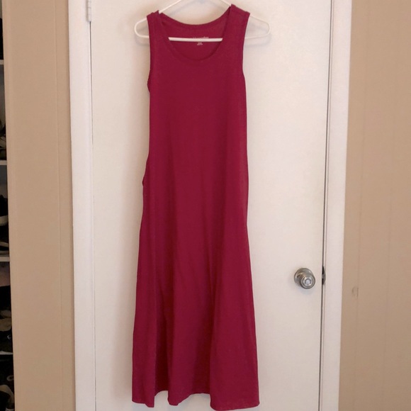 SOFT SURROUNDINGS pink sleeveless maxi dress with pockets sz XS - Picture 1 of 5